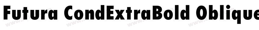 Futura CondExtraBold Oblique字体转换